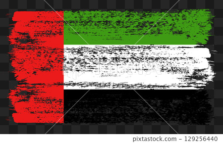 UAE flag in grunge style UAE flag in grunge style 129256440