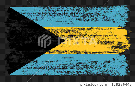 Bahamas flag in grunge style Bahamas flag in grunge style 129256443