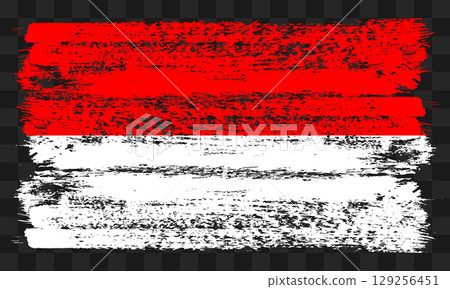 Indonesia flag in grunge style 129256451