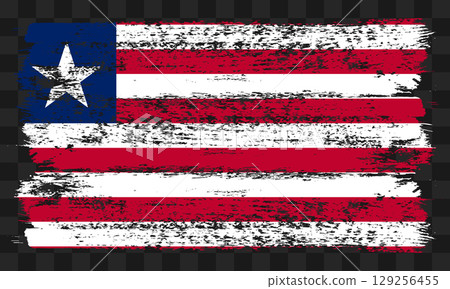 Liberia flag in grunge style Liberia flag in grunge style 129256455