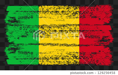 Mali flag in grunge style 129256458