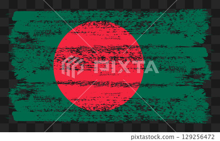 Bangladesh flag in grunge style 129256472