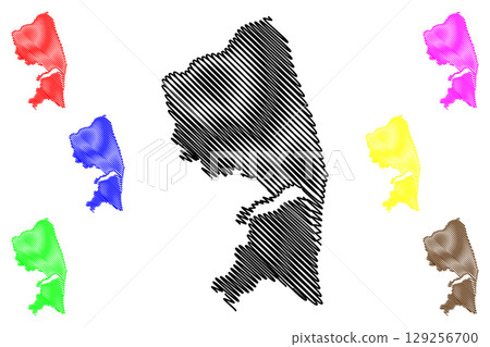 Great Yarmouth non-metropolitan district, Borough (United Kingdom of Great Britain and Northern Ireland, ceremonial county Norfolk, England) map vector illustration, scribble sketch map Great Yarmouth non-metropolitan district, Borough (United Kingdom of Great Britain and Northern Ireland, ceremonial county Norfolk, England) map vector illustration, scribble sketch map 129256700