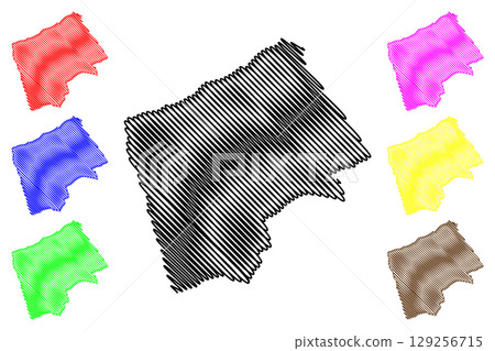 London Borough of Harrow (United Kingdom of Great Britain and Northern Ireland, Ceremonial county and region Greater London, England) map vector illustration, scribble sketch map London Borough of Harrow (United Kingdom of Great Britain and Northern Ireland, Ceremonial county and region Greater London, England) map vector illustration, scribble sketch map 129256715