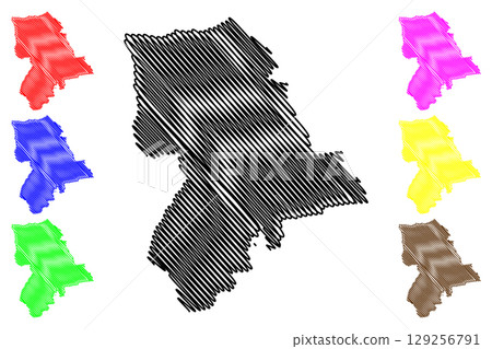 London Borough of Havering (United Kingdom of Great Britain and Northern Ireland, Ceremonial county and region Greater London, England) map vector illustration, scribble sketch map London Borough of Havering (United Kingdom of Great Britain and Northern Ireland, Ceremonial county and region Greater London, England) map vector illustration, scribble sketch map 129256791