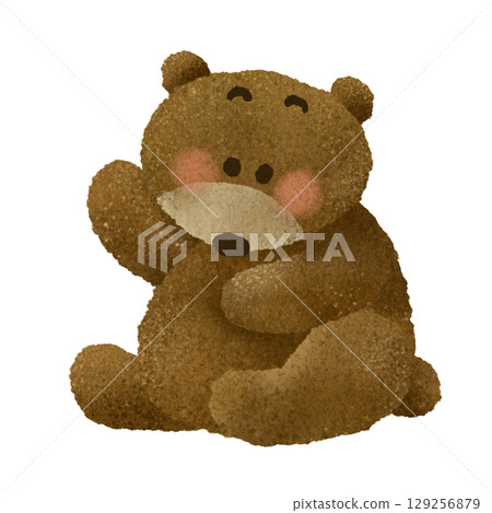 Cute bear hand-drawn illustration material Cute bear hand-drawn illustration material 129256879