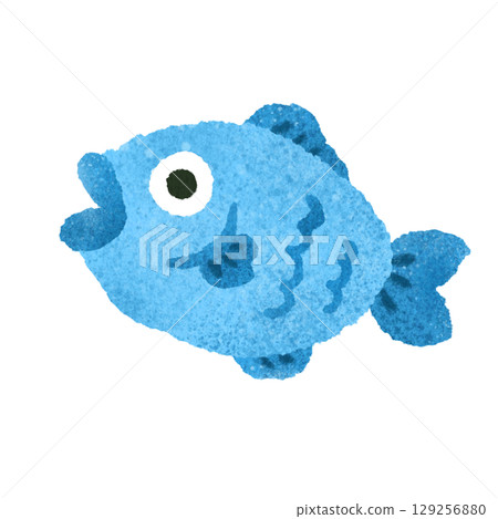 Cute fish hand-drawn illustration material Cute fish hand-drawn illustration material 129256880