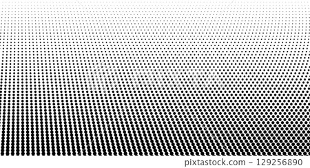Black and white grunge Halftone dots pattern and black gradient grunge texture background. Dotted line psychedelic style vector illustration Black and white grunge Halftone dots pattern and black gradient grunge texture background. Dotted line psychedelic style vector illustration 129256890