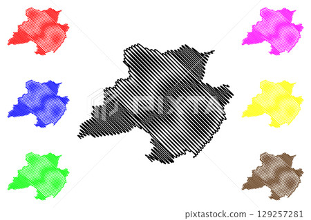 Porrentruy District (Switzerland, Swiss Confederation, Republic and Canton of Jura) map vector illustration, scribble sketch Bezirk Pruntrut map Porrentruy District (Switzerland, Swiss Confederation, Republic and Canton of Jura) map vector illustration, scribble sketch Bezirk Pruntrut map 129257281