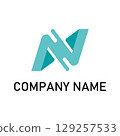 摘要 N 標誌設計 | 技術、新創公司和 IT 的理想圖標 129257533