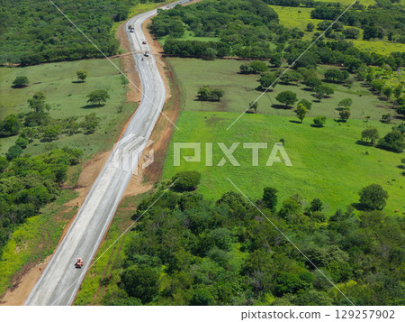 Building new highway road 129257902