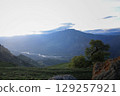 Peaceful Mountain Landscape at Sunset with River and Tree Nature Photography for Posters, Cards, and Wall Art 129257921