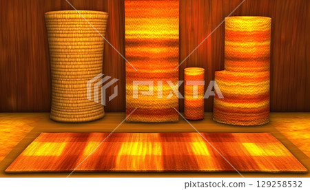 Warm colored striped rugs home decor interior design textures Warm colored striped rugs home decor interior design textures 129258532