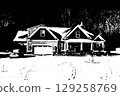 House with snow on the ground 129258769