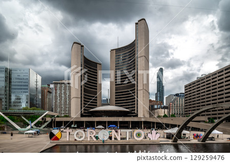 Toronto city skyline in summer, Toronto, Canada 129259476