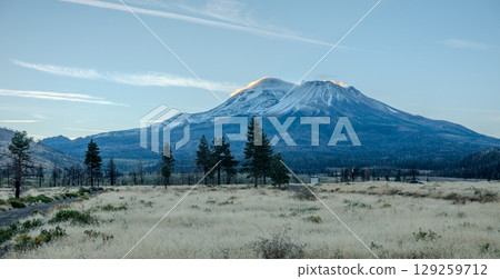 Dramatic nature scenes near Mount Shasta Cascade Range California 129259712
