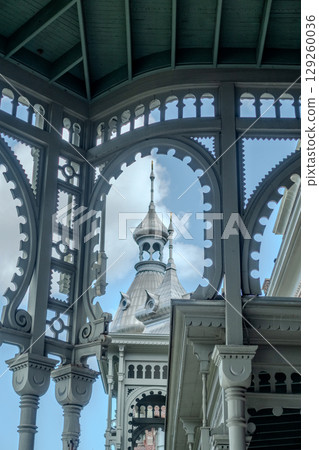 Tampa Bay, Florida. June 11, 2025 Partial view of Henry B. Plant Museum in downtown area Tampa Bay, Florida. June 11, 2025 Partial view of Henry B. Plant Museum in downtown area 129260036