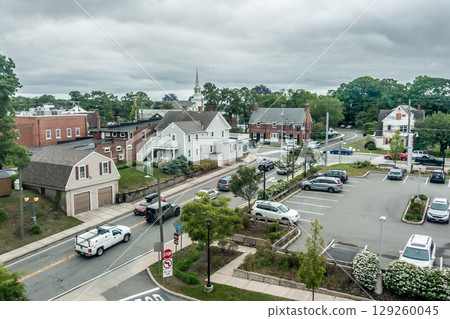 scenes in small town of clinton connecticut 129260045