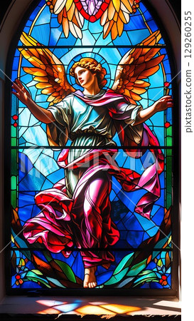 Background material_stained glass angel Background material_stained glass angel 129260255