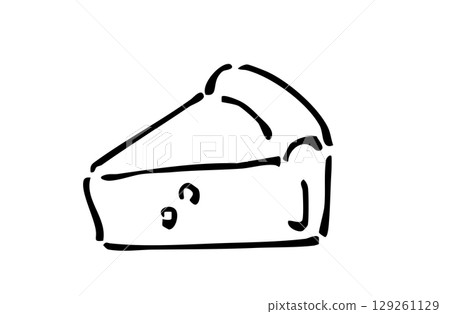 單色手繪插圖起司蛋糕 單色手繪插圖起司蛋糕 129261129