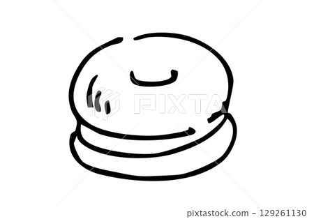 單色手繪插圖貝果三明治 單色手繪插圖貝果三明治 129261130