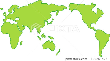 世界地圖簡筆畫 129261423