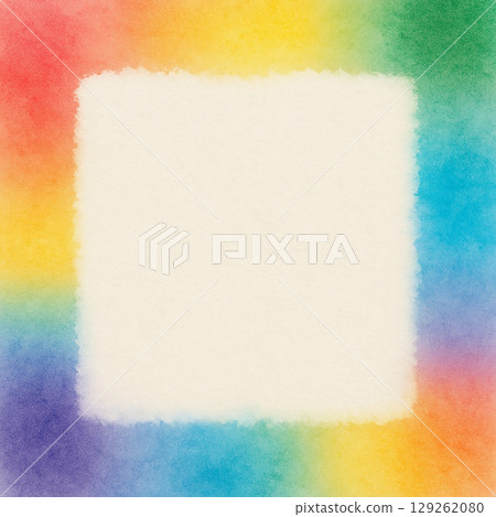 鮮豔色彩水彩框背景(彩虹色,手繪風格) 鮮豔色彩水彩框背景(彩虹色,手繪風格) 129262080