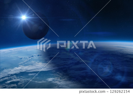 Earth and Moon. Eclipse. 129262154