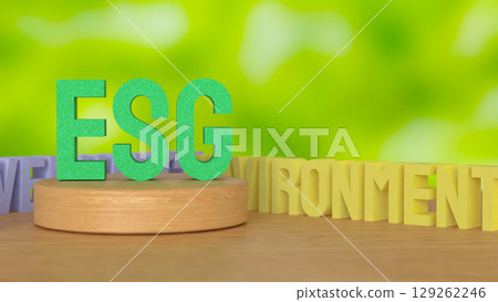 The ESG for ecology or  environment concept  3d Rendering. 129262246