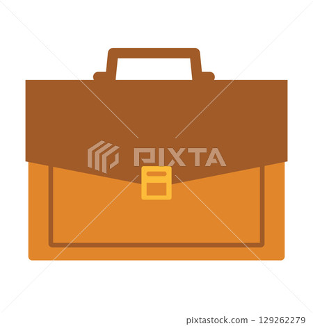 Briefcase icon representing business, career, and professional financial matters. Modern vector illustration isolated on white background, hand drawn, flat design Briefcase icon representing business, career, and professional financial matters. Modern vector illustration isolated on white background, hand drawn, flat design 129262279