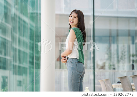 Female college's portrait Female college's portrait 129262772