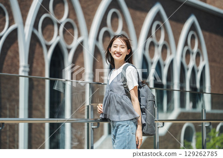 Female college's portrait Female college's portrait 129262785