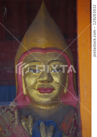 Tibetan Buddhist statues at Gandan Monastery in Ulaanbaatar Tibetan Buddhist statues at Gandan Monastery in Ulaanbaatar 129263032