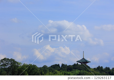 Refreshing blue sky 129263117