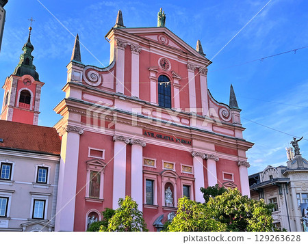 Travel to Europe. Romantic Ljubljana city center, Slovenia Travel to Europe. Romantic Ljubljana city center, Slovenia 129263628