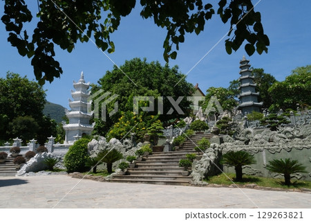 The Lady Buddha Statue the Bodhisattva of Mercy at the Linh Ung Pagoda in Danang Da Nang Vietnam. 129263821