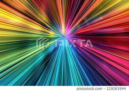 輻射彩虹光背景 129263944