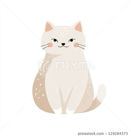 可愛的棕色貓 129264373