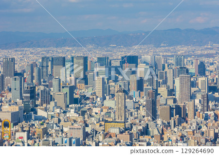 大阪城市景觀 阿倍野 Harukas 從 Harukas 300 眺望梅田 大阪城市景觀 阿倍野 Harukas 從 Harukas 300 眺望梅田 129264690