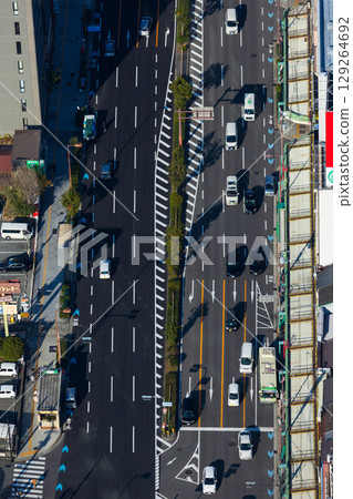 大阪城市景觀 阿倍野 Harukas Harukas 300 俯瞰谷町筋 129264692