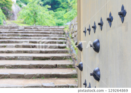 Izushi Castle, Castle Gate, Castle Bridge, Castle Town, Clock Tower, Izushi Town, Toyooka City, Hyogo Prefecture Izushi Castle, Castle Gate, Castle Bridge, Castle Town, Clock Tower, Izushi Town, Toyooka City, Hyogo Prefecture 129264869