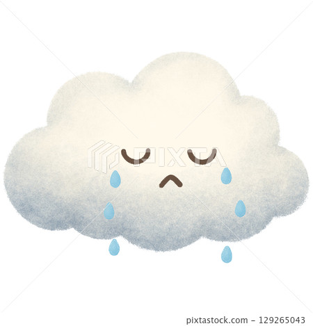 Sad rain cloud 129265043