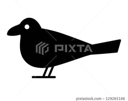 Cute crow vector icon Cute crow vector icon 129265186
