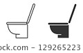 Nursing care toilet monochrome icon 129265223