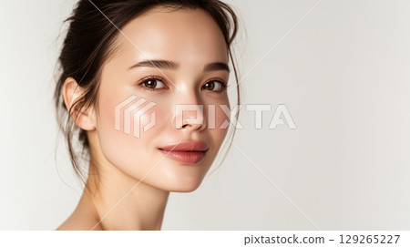 年輕女子的美麗形象 129265227