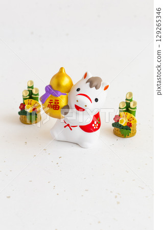 2026 Year of the Horse Cute New Year's Card Material Japanese New Year 129265346