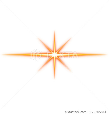 Orange luminous symbol radiating in eight directions (cutout) Orange luminous symbol radiating in eight directions (cutout) 129265361