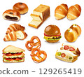 Assorted bread illustrations 129265419