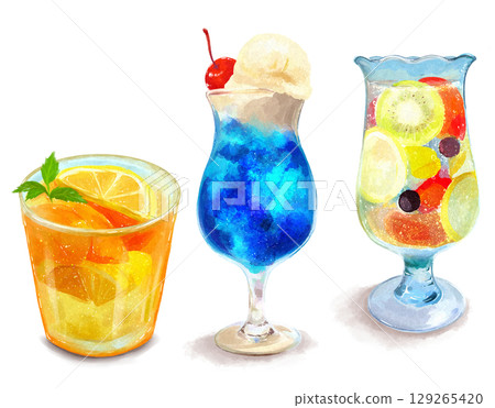 Drink illustration set 129265420