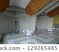 The interior of Gunma Music Center, a representative example of Japanese modernist architecture 129265485